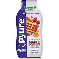 Pyure Organic Maple Flavored Syrup, Zero Sugar, 2 Net Carb Keto Syrup, Gluten-Free, Organic Plant-Based Sugar Free Maple Syru