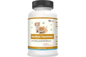 DEWOMER Say Goodbye to Tapewoms in Cats and Kittens, 60ml Liquid, Triple Defense Tapewom Plus for Cat Digestive Cleanser