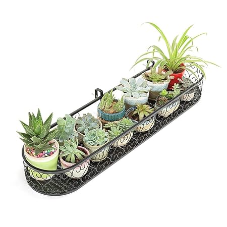Jardinería Balcón Tiesto Suspensión Hierro Forjado Flor Valla ...