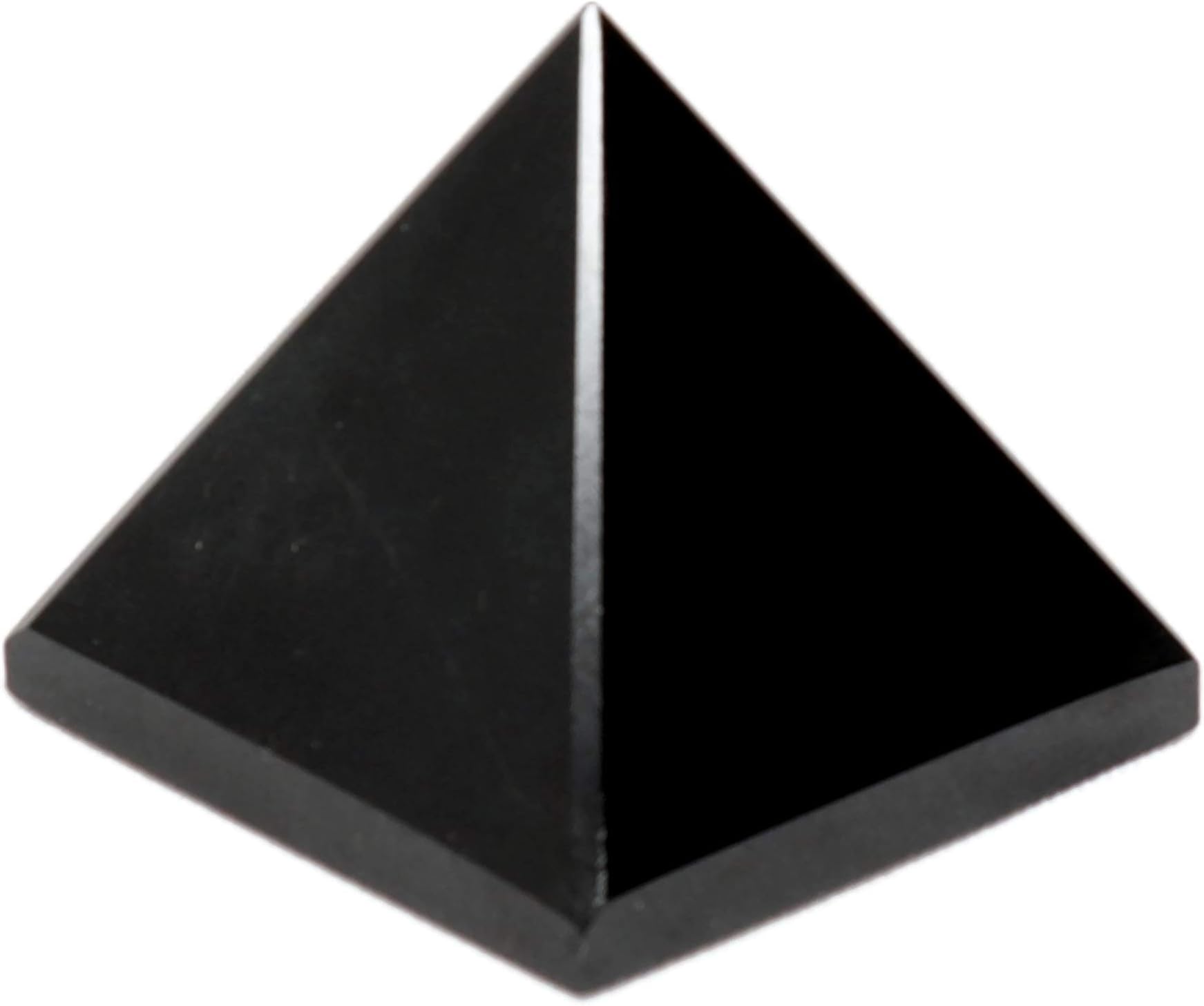 Healing Crystals - Natural Black Tourmaline Crystal Pyramid | Energy Balancing | Large 2 Inche Base | Tumbled