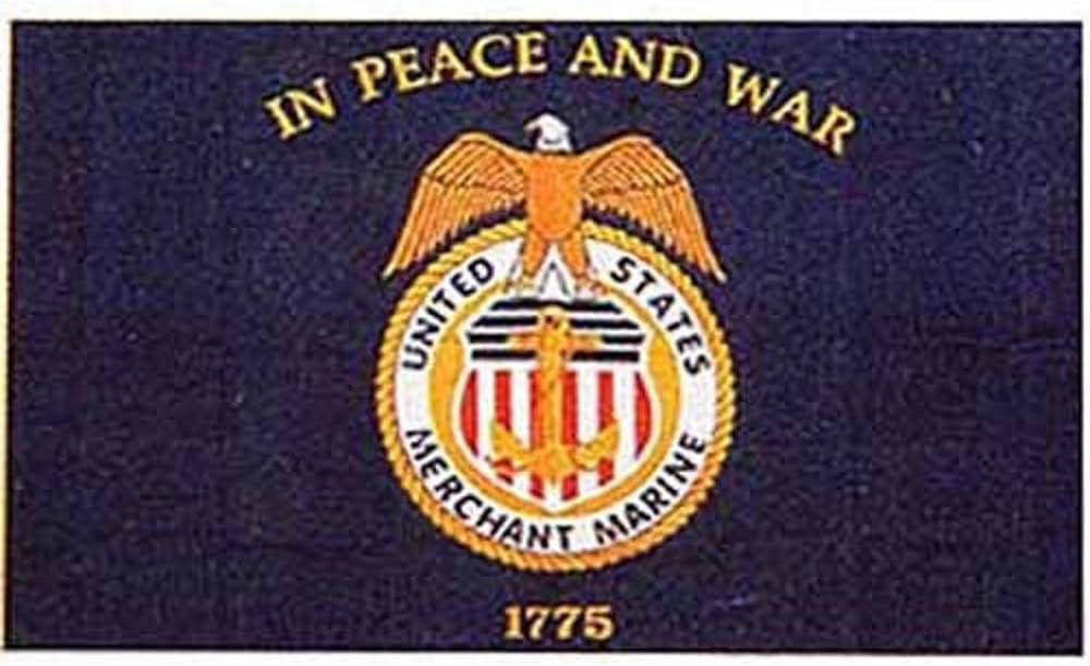 Merchant Marine Flag Poly 3Ft X 5Ft Garden & Outdoor
