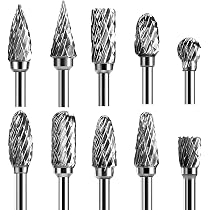 Amazon.com: Double Cut Carbide Rotary Burr Set - 10 Pcs 1/8" Shank ...
