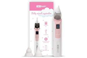 IMA BABY Nasal Aspirator for Baby - Electric Nose Suction for Baby | Baby Nose Sucker with 6 Suction Levels and 2 Silicone Tips | USB Rechargeable Portable Booger Sucker for Baby