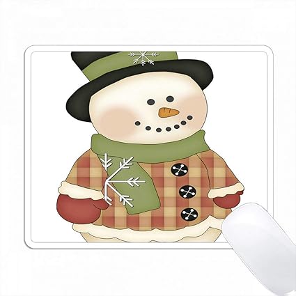 Amazon トップハットと赤いチェックシャツイラストのかわいい雪だるま Pc Mouse Pad パソコン マウスパッド Varezane マウスパッド 通販