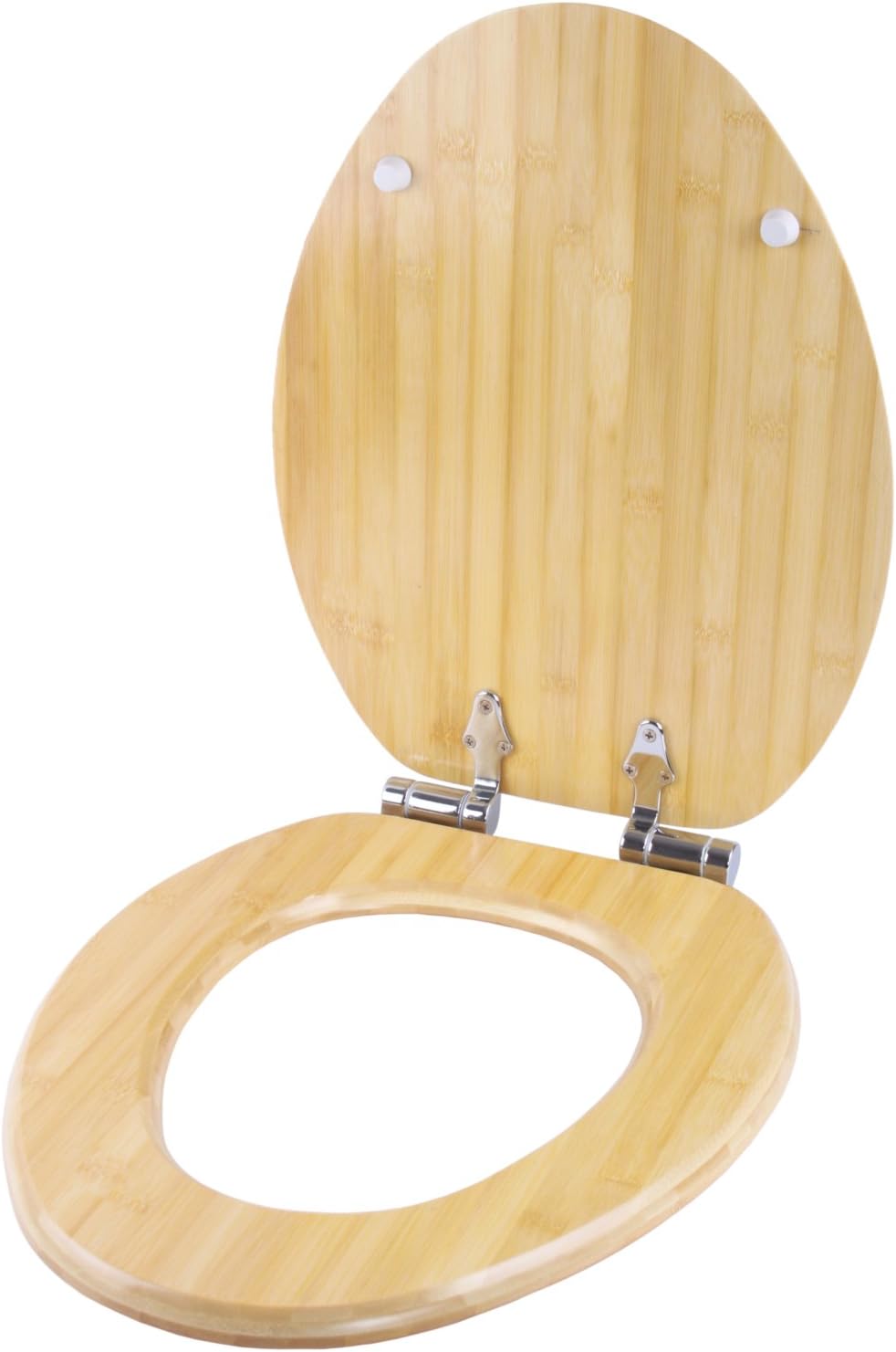Sanilo Elongated Toilet Seat, Wide Choice of Slow Close Toilet Seats, Molded Wood, Strong Hinges (Bamboo) - - 