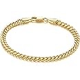 KYAYE 14K Gold Bracelets for Men Cuban Link Chain for Mens Non Tarnish Dainty Charm Bracelet Gift with Lobster Clasp Gold Jewelry 6.5/7/7.5/8/8.5in
