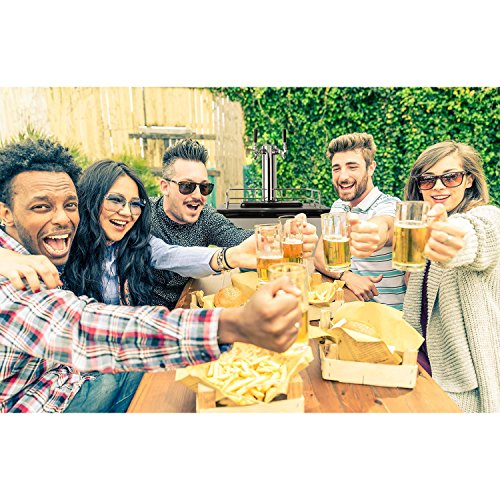 Klarstein-Big-Spender-Double-Bierfass-Khlschrank-Getrnkefasskhlschrank-Komplettset-CO2-Fsser-bis-50-L-4-Bodenrollen-Temperatur-regulierbar-inkl-Zapfsule-schwarz