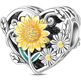 LUXILLA 925 Sterling Silver Charm Golden Family Tree Sparkling Cross Cute Dragon Charms Fits Bracelets Necklace Pendant Bead Jewelry Gift for Women Family Friends