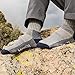 Merino Wool Crew Hiking Sock - Moisture Wicking - Denim Heather - Large