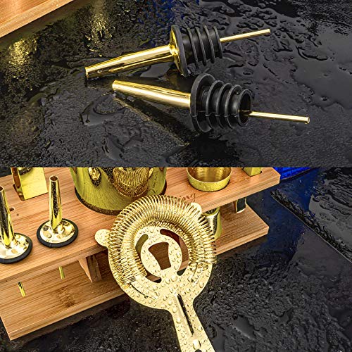 Soing Barkeeper-Set, Goldfarben, perfektes Cocktail-Shaker-Set zum Mixen von Getränken, Edelstahl-Barwerkzeuge mit… – Bild 6