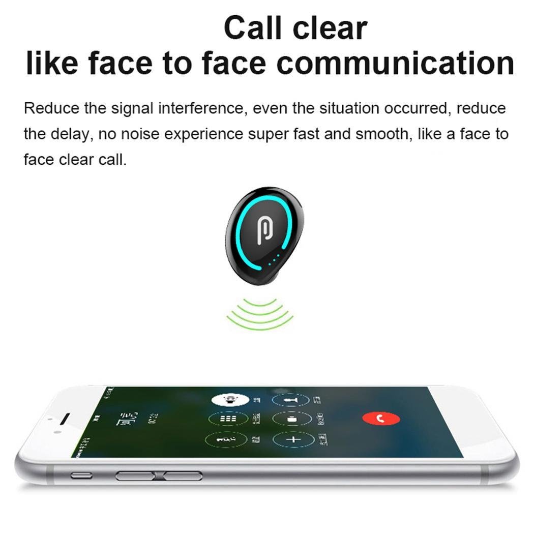 Cnlinkco Business Sport Earphones In-Ear Wireless Bluetooth Stereo Headphone Headset (Rose Gold)