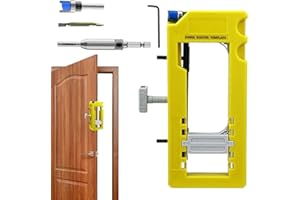 Door Hinge Jig, Easy to Install Hinge Jig with Accessories, Door Lock Installation Kit Fits for 3-5 Inch Length, Radius 1/4 o