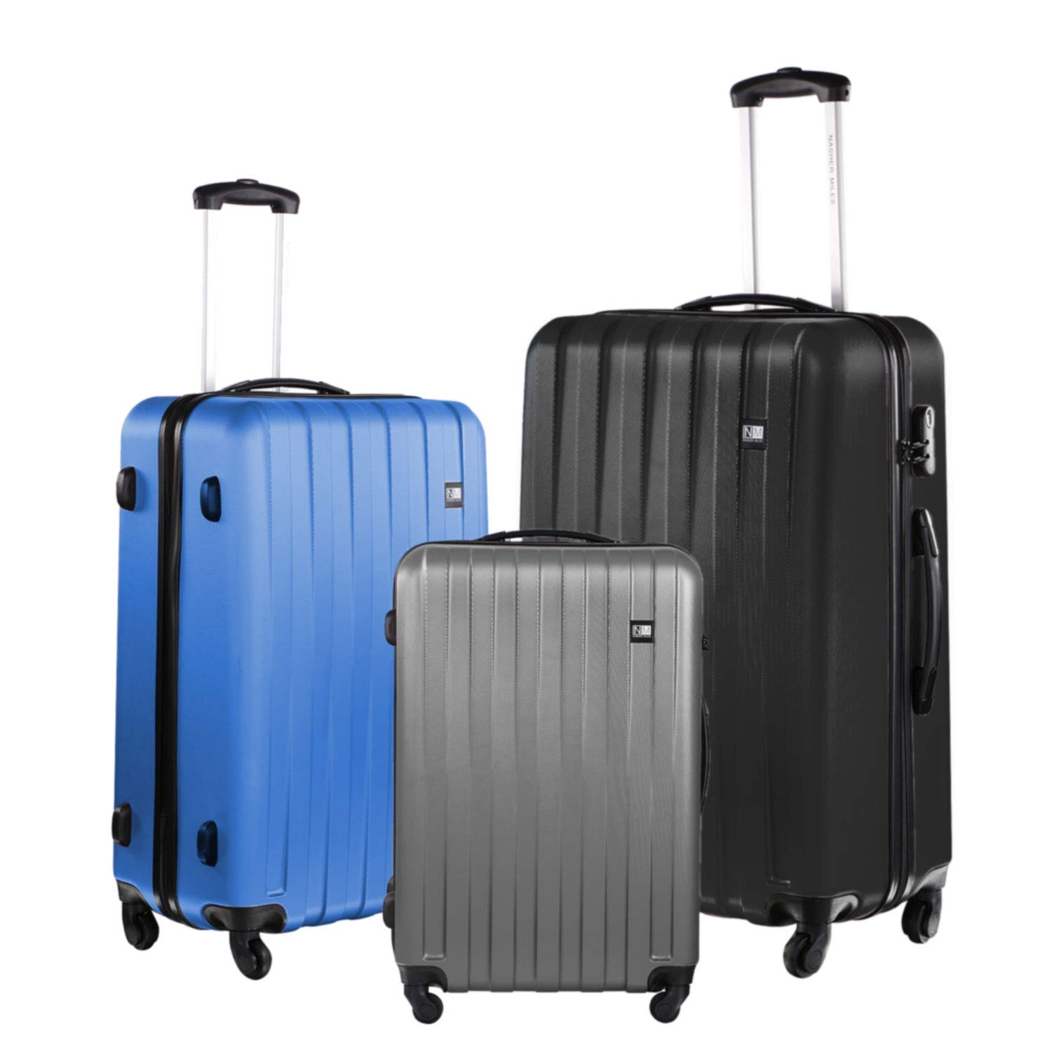 Buy Nasher Miles Zurich Polycarbonate 75 cms Grey, Blue, Black