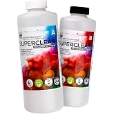 Superclear Designer Art Resin 2 Quart Kit, Clear Epoxy for Crafts &amp; Art | High-gloss, bubble-free epoxy for jewelry, wood art &amp; decor. Food-safe after cure, Made in USA