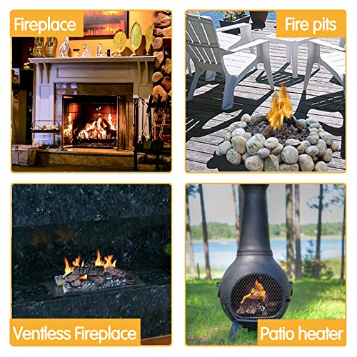 Grisun Ceramic Vermiculite Granules, Use in Indoor, Gas Inserts, Vented, Electric, or Outdoor Fireplaces Fire Pits, Realistic Clean Burning Accessories - Thumbnail 4