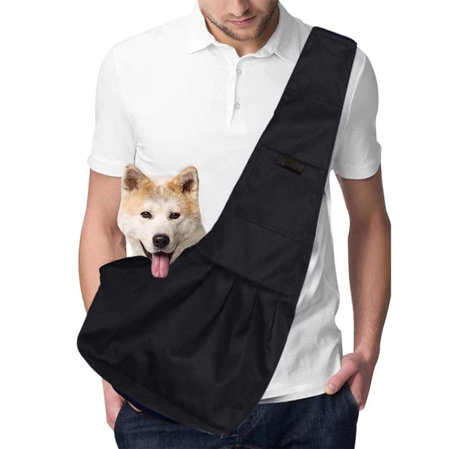 Pet Dog Cat Sling Carrier Puppy Carry Bag Hands Free Pet Travel Carrier Bag Kitty Rabbit Shoulder Bag Handbag Pouch Breathable Pet Tote Bag with Adjustable Shoulder Strap for Outdoor Walking Hiking