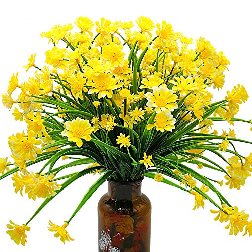 Grunyia Artificial Daisy Flowers (Pack of 4) (Yellow) The Home