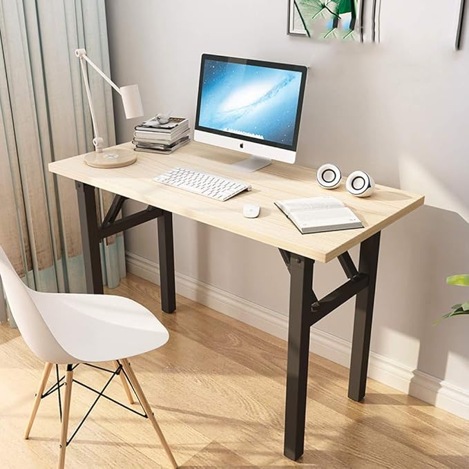 Table Computer desk, foldable, desk, small for home(C, 80cm x 60cm