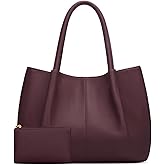 KKXIU Tote Bag for Women Vegan Leather Shoulder Purse Large Capacity Travel Bag