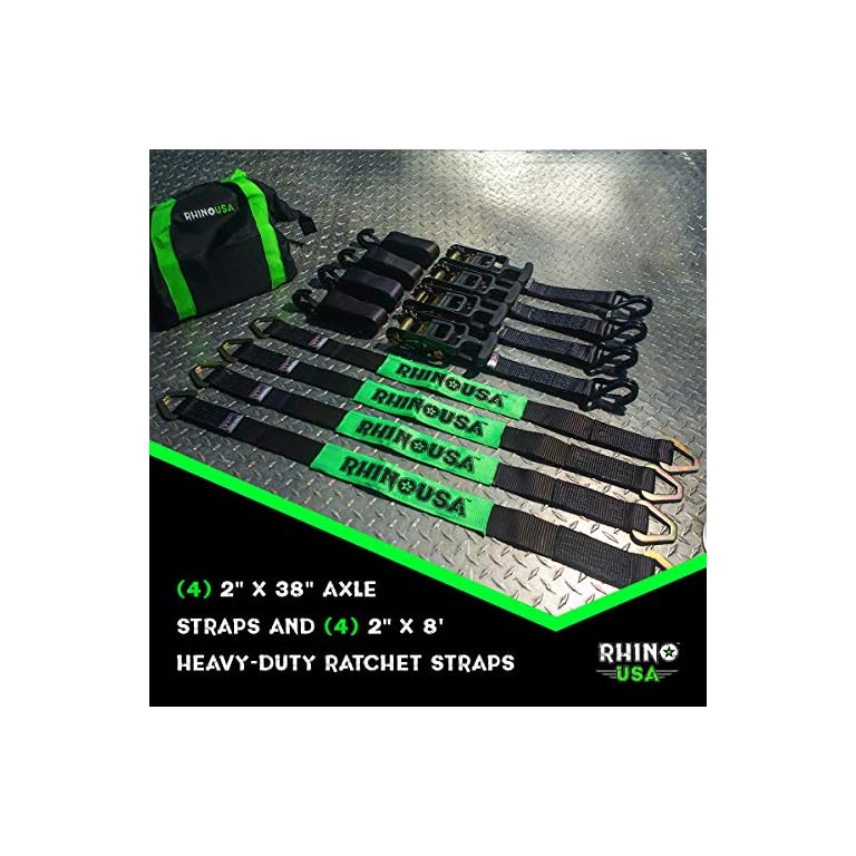 RHINO USA Heavy Duty Vehicle Tie Down Kit 11,128lb Guaranteed Break