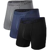 BAMBOO COOL Men's 360° Breathable Mesh Underwear Moisture-Wicking Boxer Briefs Cooling Performance,Multipack