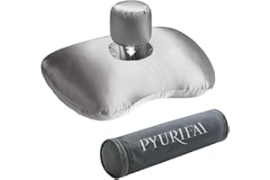 Pyurifai Piercing Pillow - Ear Piercing Pillow With Foam Plug, Adjust Shredded Memory Foam Picrcing Pillow For Side Sleepers, Donut Pillow For Ear With 4x4'' Hole, Ergonomic Curved Design, Silver Grey