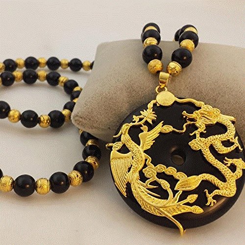 Generic Opening_of_ Natural _obsidian_ black _sand_Jinping_An_ jade pendant necklace _brave_ men man boy _and_ women couple necklace pendant jade Buddha _natal