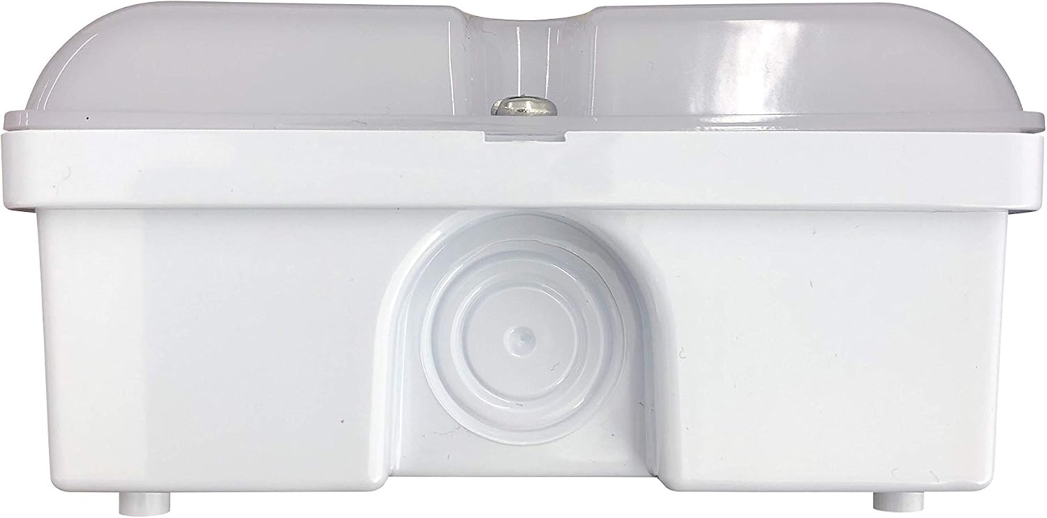 Knightsbridge Emergency Exit Bulkhead with Battery Backup, Polycarbonate, 3 W, White - Image 3