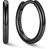 ChicSilver Sterling Silver Hoop Earrings for Women Hypoallergenic 925 Sterling Silver Huggie Earrings for Women Dainty Earring (8/10/12/14/16/18/20MM)