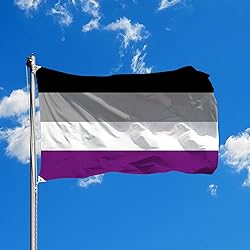 MEPLUM PRIDE 3x5 FT ACE Asexual Flag Bundle with