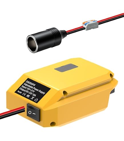 Amazon.com: Step Down Converter for Dewalt 20V to12V Power Wheels Battery  Adapter&Cigarette Lighter Adapter,DC 12V(5-13V) Buck Converter Regulator,  Power Wheel Adapter for All Car Appliances : Automotive