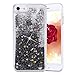 iPhone 7 Plus Case, iPhone 7 Plus Liquid Glitter Case,PHEZEN 3D Creative Design Shiny Quicksand Flowing Bling Glitter Sparkle Star Clear Hard Case for iPhone 7 Plus - Star Black