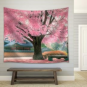 Pink Tree. - Fabric Wall Tapestry Home Decor - 51x60 inches