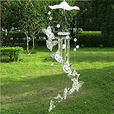 Angel Wind Chimes for Outside, with Aluminum Tubes, Guardian Angel Wind Catcher Windchimes for Home Indoor Outdoor Garden Yard Party Hanging Ornament (Silver)