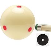 VIBRANTIA 2-1/4" Pro Training Cue Ball, 6 Red Dots Tournament Grade,White high-Impact Resin Billiard cue Ball, Tournament Standard for Pool Practice and 8-Ball Training