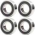 163110-2RS Ball Bearing, 16x31x10mm Chrome Steel Double Sealed, 163110RS Bicycle Bearings for IRD Bottom Brackets, (Pick of 4Pcs)