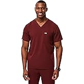 FIGS Leon Scrub Top for Men – 3 Pockets, Tailored Fit, Modern V-Neck, 4-Way Stretch, Moisture-Wicking