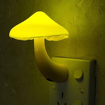 UE EE. UU. Enchufe Mushroom Luces de pared LED Luz de noche para