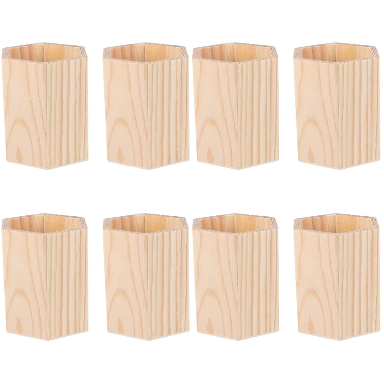 EXCEART Wooden Hexagonal Pen Holder with Single Compartment 3.5 Inch Desk Organizer for Office and Home Diy Painting and Graffiti