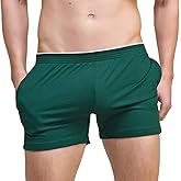 Rexcyril Men's Running Workout Active Shorts Cotton Gym Training Lounge Sleep Bottoms