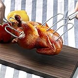 TAFOND Stainless Steel Turkey And Poultry Lifters Roast Ham Chicken Carving Forks BBQ Tool,Set Of 2