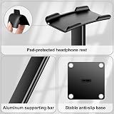 New Bee Aluminum Headphone Stand Holder Universal Gaming Headset Mount Black view 3