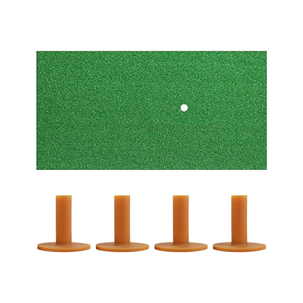 Hitting Mat, Practice Mats with 4 Tees Driving Range Mat for Outdoor Indoor Practice