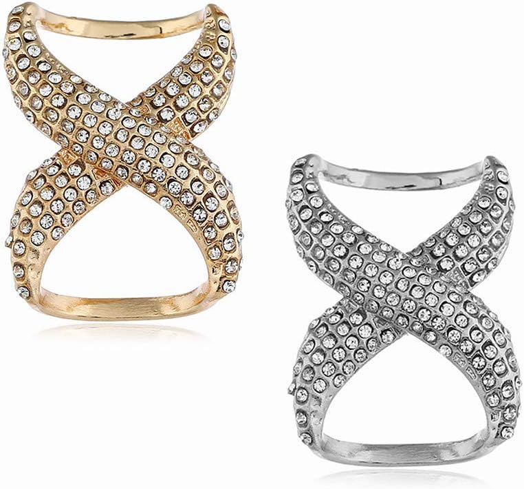 2 PCS Fashion Scarf Clips Scarf Ring Buckle Rhinestone Scarf Ring