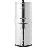Imperial Berkey Gravity-Fed Stainless Steel Countertop Water Filter System 4.5 Gallon with 2 Authentic Black Berkey Elements BB9-2 Filters