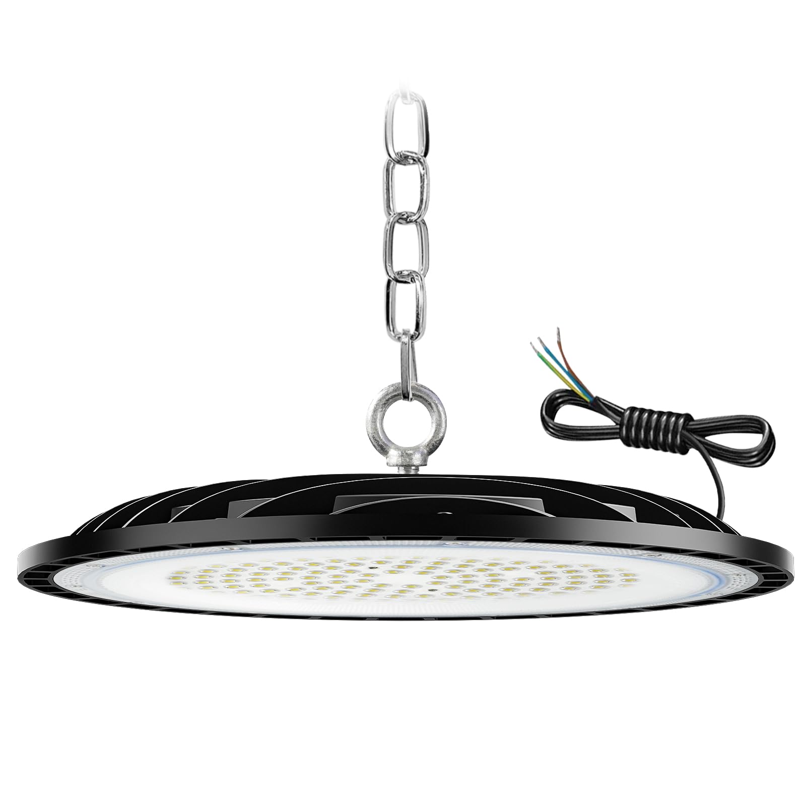 ZXICH 200W UFO LED high Bay Light, 30000LM, 6000K Cool White UFO Workshop lamp, IP65 Waterproof Industrial lamp high Bay Light for Factories,Garage,Warehouse (1 Pack, 200W)