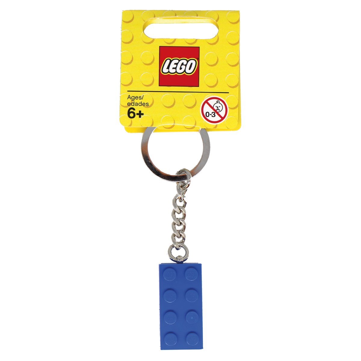 Lego Blue (size 2 x 4) brick KEYRING - 850152