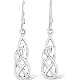 AeraVida Unique and Chic Twisting Swirls .925 Sterling Silver Dangle Earrings | Sterling Twist Dangle Earrings for Women | Swirls Sterling Dangle Earrings for Women