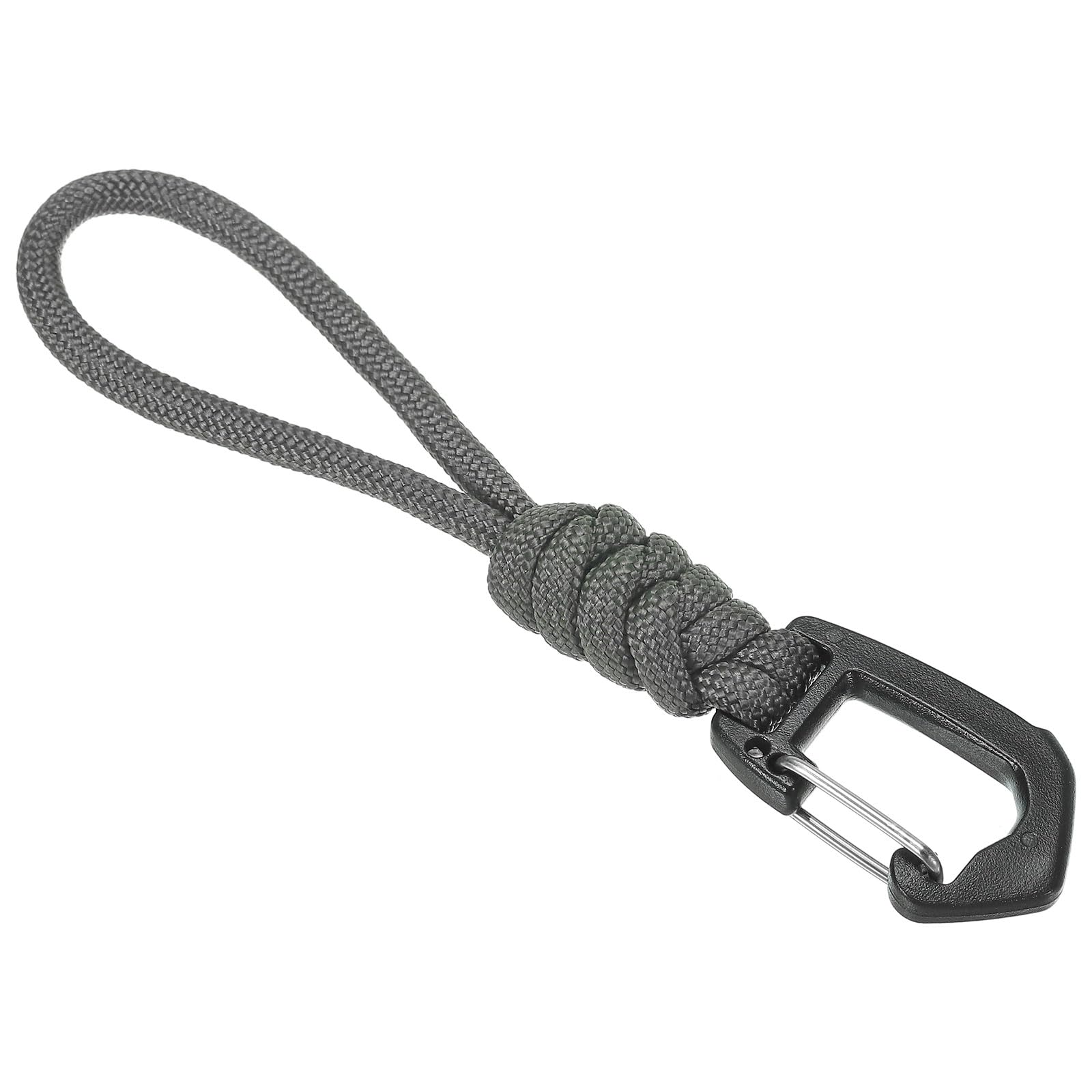 PATIKIL Badge Lanyard 4.7 Inch, Necklace Keychain Cord Metal Clasp Hook Ring Strap for Keys Whistle ID Card Badge Holder, Grey