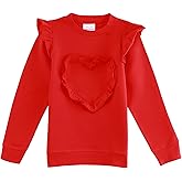 HH Family Girls Valentine Sweatshirt for Girls Unicorn Heart Love Kids Pullover Shirt Clothing